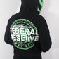 "FEDERAL RESERVE" FULL-ZIP HOODIE [SLIME GREEN]